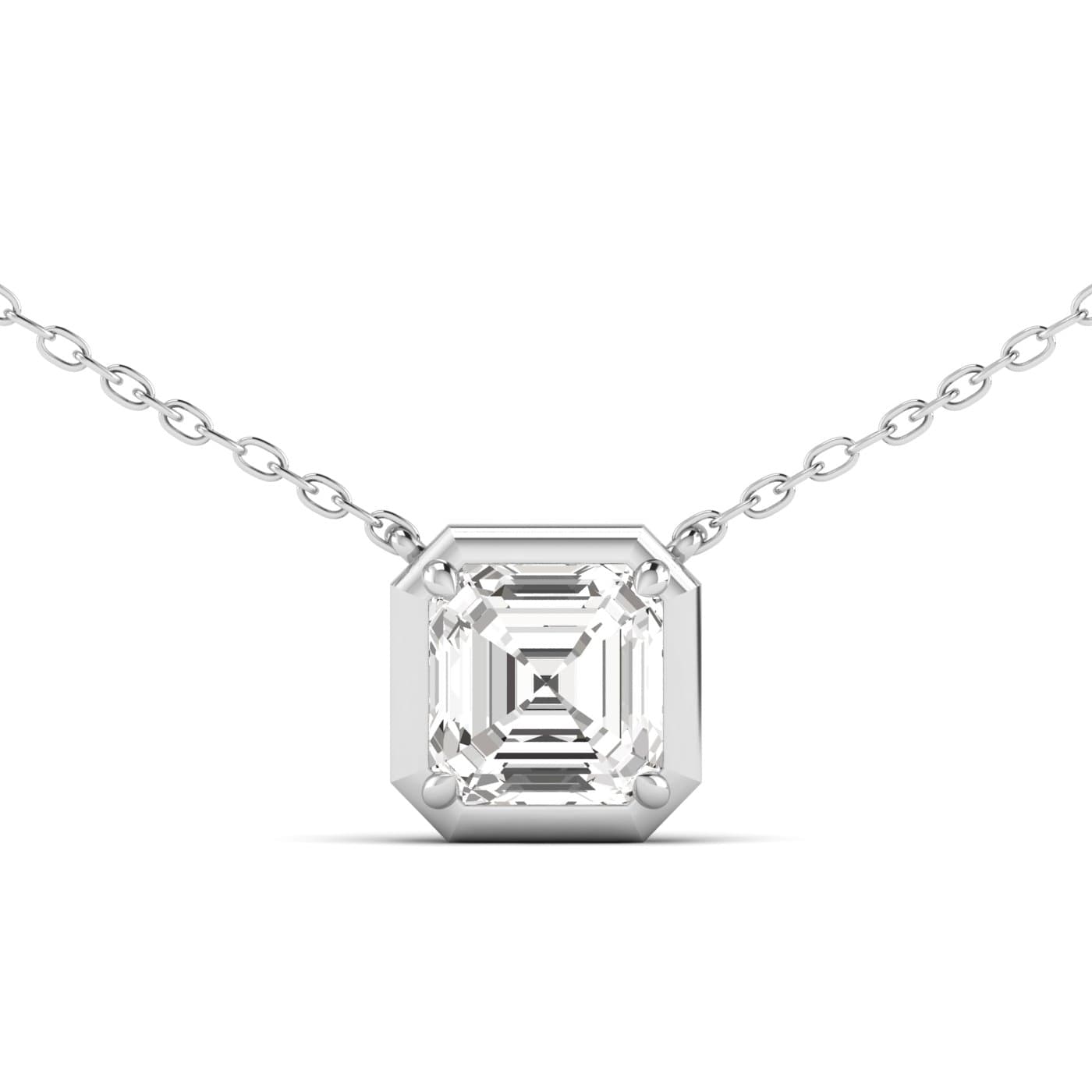 LGD Asscher Cut Pendant w/ Chain (3 ct. tw.) — View 1
