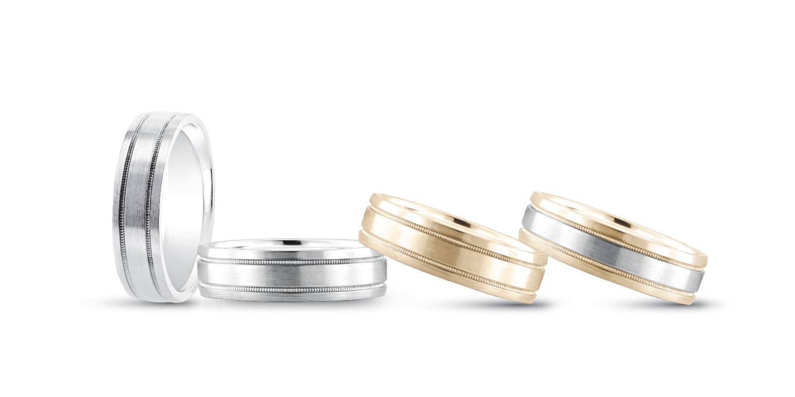 6Mm Standard Wt Mens Band — 7MM — White Gold