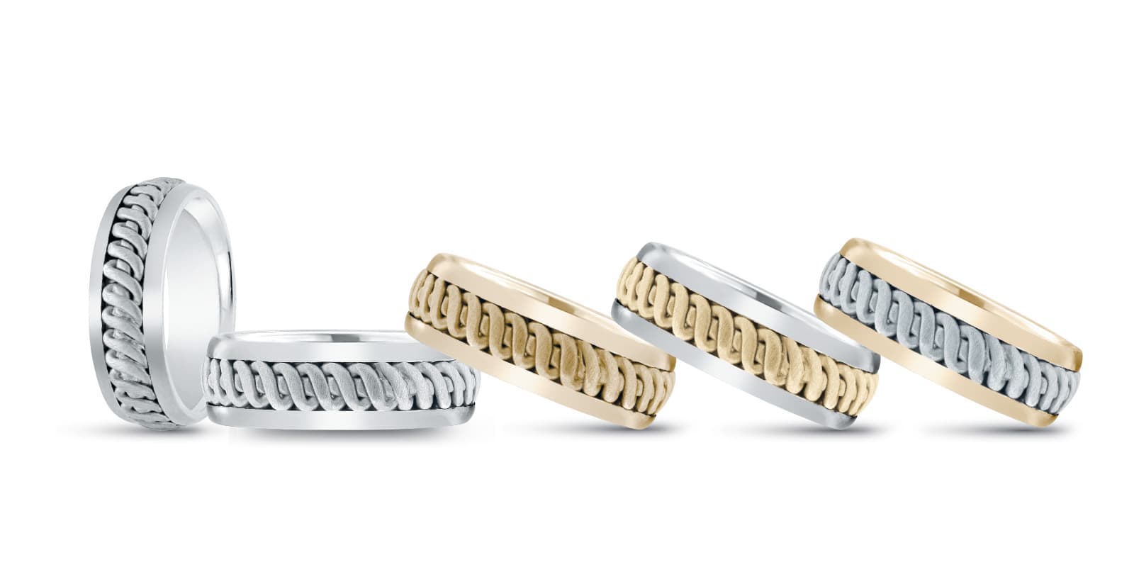 7Mm Heavy Wt Mens Band — TT — White Gold