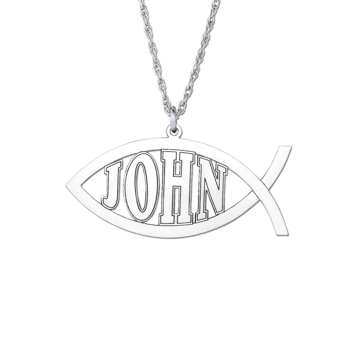 Christian Fish — White Gold